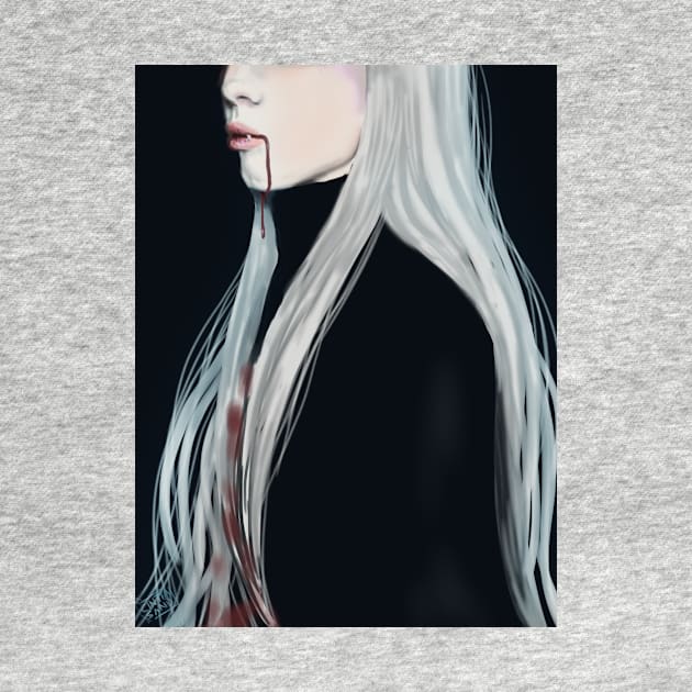 White Hair Vampire by CintiaSand